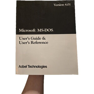 Microsoft MS-DOS 4.01 User's Guide & Reference Acbel Technologies Vintage 1989